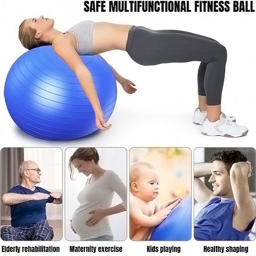 75cm Exercise Fitness GYM Smooth Fitness Thickening Yoga Ball With Pump Included