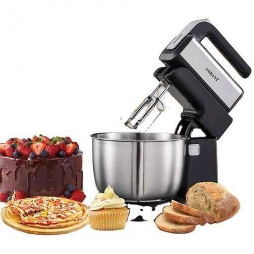 Sokany Electric Stand Mixer 5-Speed, Turbo Mode, 3.5L SS Bowl, Multiple Hooks for Whisking and Dough Making