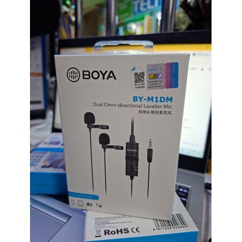 Professional Audio BOYA BY-M1DM Dual Mic Set For Smartphone, Camera, Video Recording
