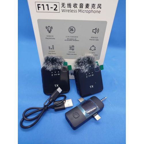 F11-2 Universal Wireless Microphone For Vlogging, Podcasting, And Content Creation Across Platforms
