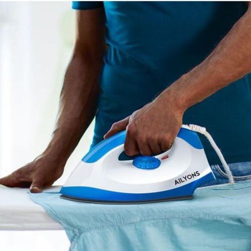 AILYONS Efficient High Quality Electric Dry 1000W Iron Box with Smooth Glide Technology // Best Iron Box for Official Men's Clothes & School Uniforms – Teflon Coated