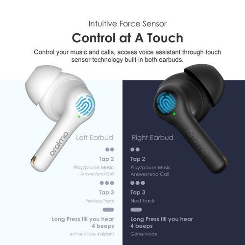Oraimo FreePods 3C Premium True Wireless Earbuds with Noise Cancellation, Long Battery Life, Touch Control & Dual Listening Modes