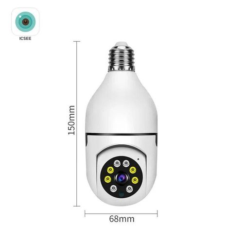 V380 PRO 2.0MP Smart Wireless WiFi Bulb Camera Night Vision Panoramic WiFi IP Camera WiFi CCTV 360 Degree PTZ Light Bulb Camera