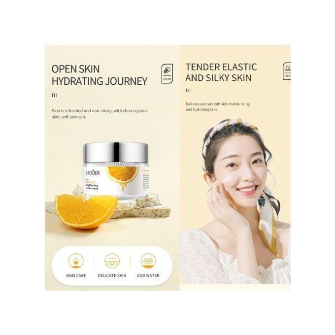 SADOER 5Pcs Skincare Vitamin C Whitening Skin Care Set: Face Cream + Serum + Eye Cream +Lip Balm  & Cleanser Reduce Wrinkles, Smoothens Face, and Improves Skin Texture Set