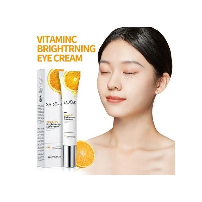 SADOER 5Pcs Skincare Vitamin C Whitening Skin Care Set: Face Cream + Serum + Eye Cream +Lip Balm  & Cleanser Reduce Wrinkles, Smoothens Face, and Improves Skin Texture Set