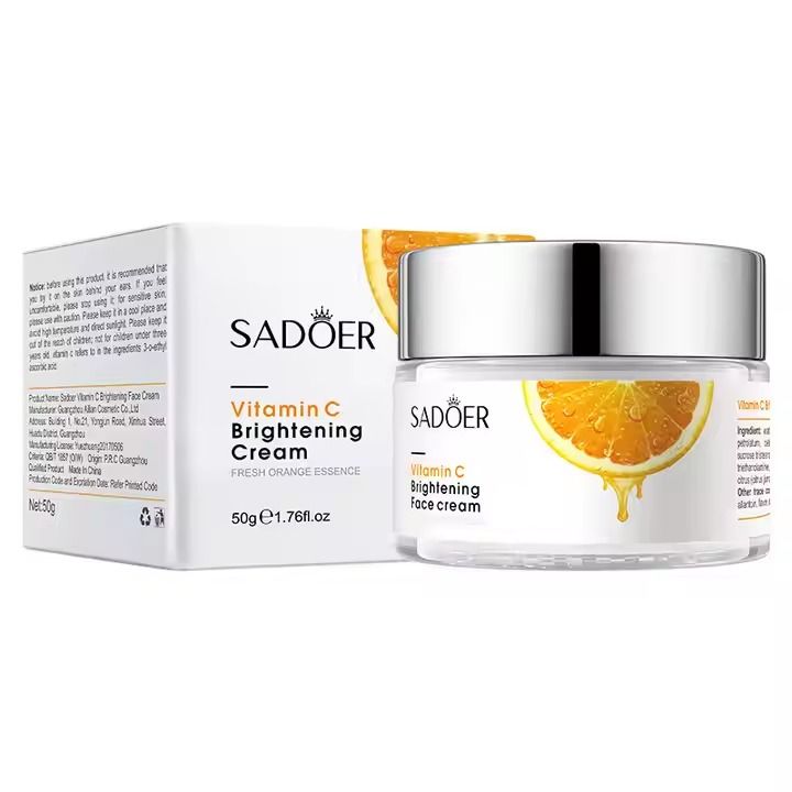 Sadoer Face Cream Vitamin C Cream Remove Dark Spots Whitening Face Care Moisturizing Anti-Aging Firming Skin Care Cosmetics
