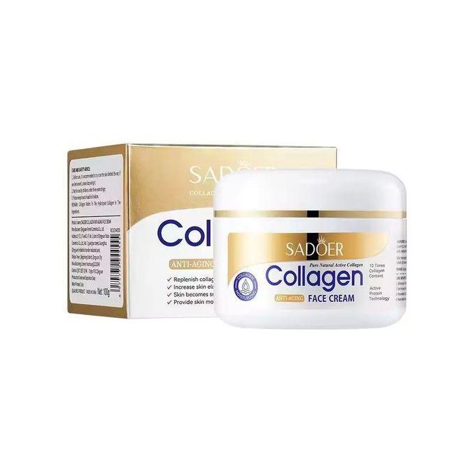 Sadoer 10x  Collagen Premium Skin Cream - Anti Aging Face and Body Moisturizer, Intense Skin Hydration and Firmness