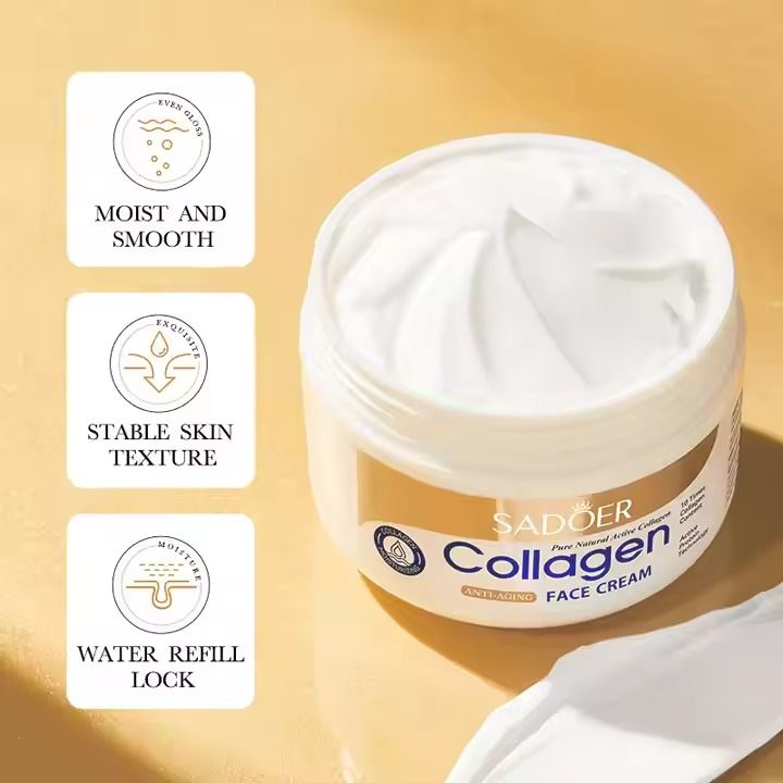 Sadoer 10x  Collagen Premium Skin Cream - Anti Aging Face and Body Moisturizer, Intense Skin Hydration and Firmness