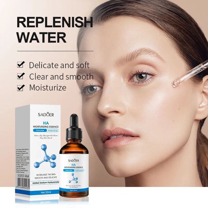 2 Pieces SADOER Hyaluronic Acid Serum, Moisturizing Essence, Anti-Aging Serum for Fine Lines and Anti Wrinkles