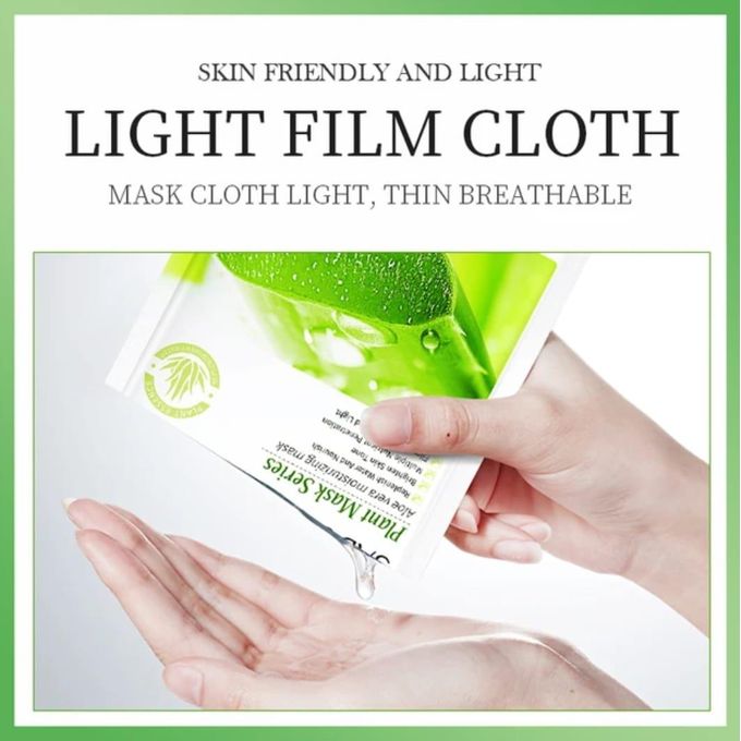 5 Pieces SADOER Face Hydrating and Moisturizing Aloe Vera Facial sheet Mask Anti Wrinkles anti Aging Smothens Your Skin