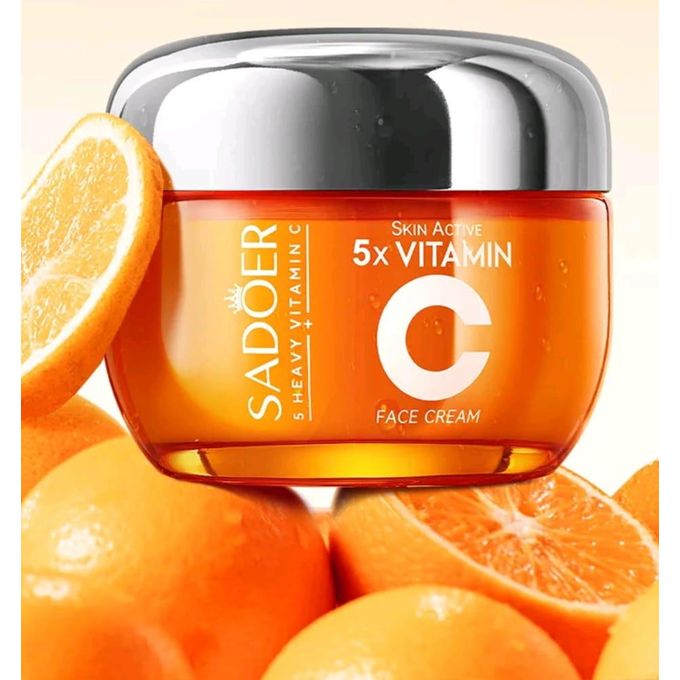 5 X Active Vitamin C Face Cream + Niacinamide anti Wrinkle Skin Care Firming Moisturizing  Whiten Brightening Whitening Black Spots and Brightens Skin Tone, Anti Oxidant and Nourishing Vitamin C Cream