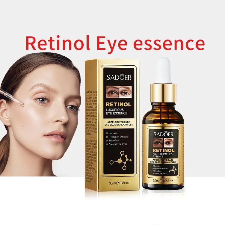 SADOER Luxury Eyes Essence Serum Eye Care Moisturizer Anti Wrinkle Skin Care Serum Anti Aging Retinol Repair Eye Serum Retinol Eye Serum Dark CirclesRetinol Serum Firming Brightening AntiAging eye bag
