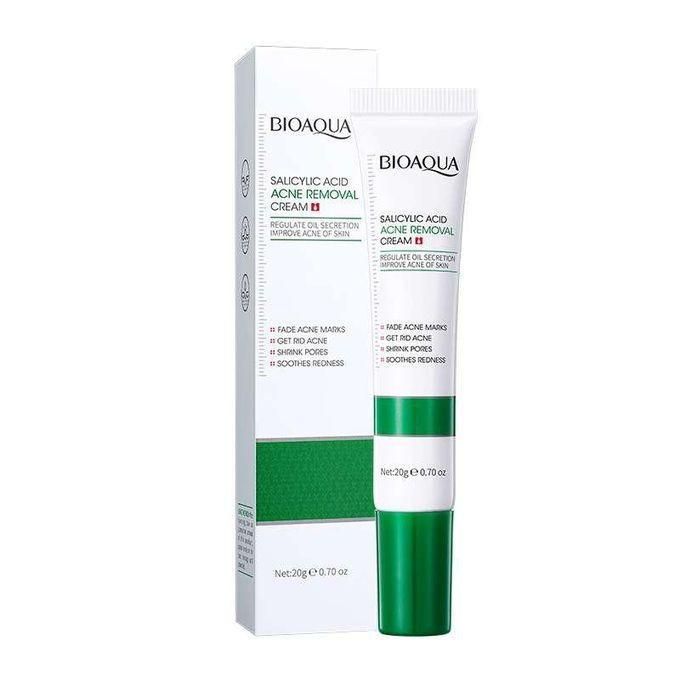 BIOAQUA Salicylic Acid Acne Cream,Fades Acne Marks, Eliminates Pimples, Remove Acne, Soothes Redness, Shrink Pores Regulates Oil Secretion Eliminating Pimples, Black Heads, Pimples, Acne  Fades