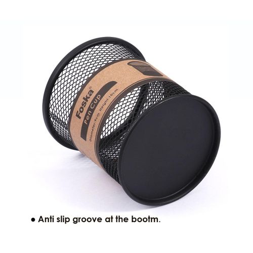 Round Mesh Pen Holder Cup