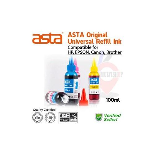 100ml Universal Printer Refill Ink - 4Pc Set (B,C,Y,M)