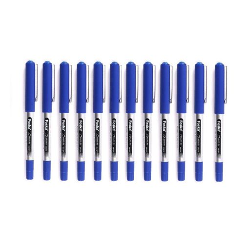 0.5mm Blue Liquid Ink Roller-tip Pen - 12Pcs