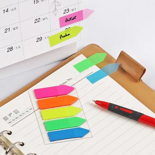 5 Sets Sticky Arrow-Shaped Index Markers / Page Markers - 125Pieces