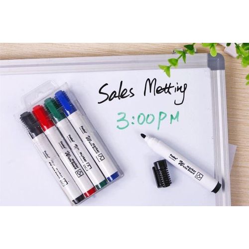 Whiteboard Marker - 4Pc Set (Black, Blue, Green & Red)