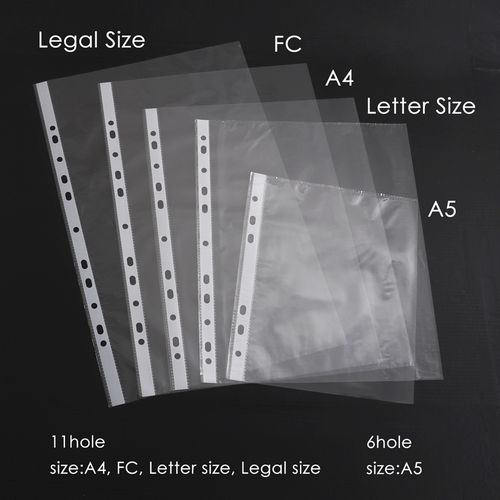 11-Hole Multipunch A4 Sheet Protector - 50 Pcs  ( Thickness 80 Microns)