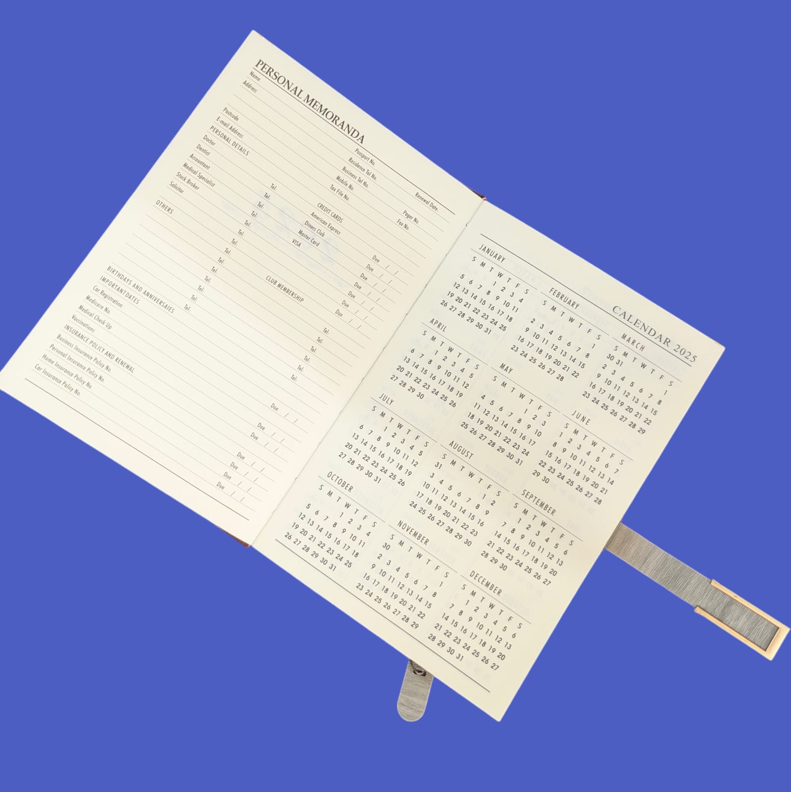 2025 Executive Notebook  Diary - A5 Size