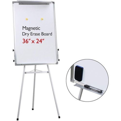 3 x 2 Whiteboard (Dry Erase Board )  With a Tripod FlipChart Stand - 60CM By 90CM