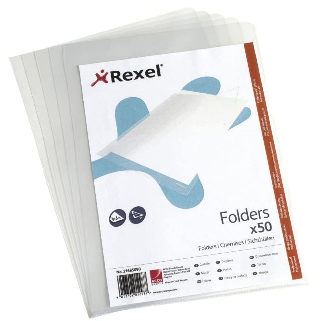 L Shaped Folder/ Transparent Plastic Clear filing Folder, 2 side Open , 150 Microns (LEITZ)