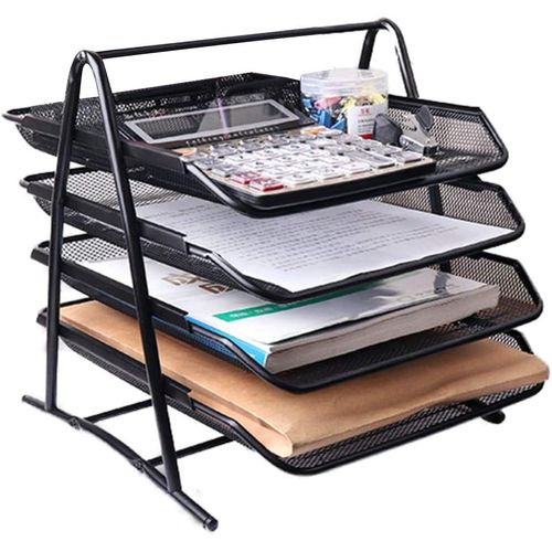 4 Tier Mesh Desk Organizer/ Document Tray( Support A4 papers - In and out tray)