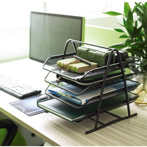 4 Tier Mesh Desk Organizer/ Document Tray( Support A4 papers - In and out tray)