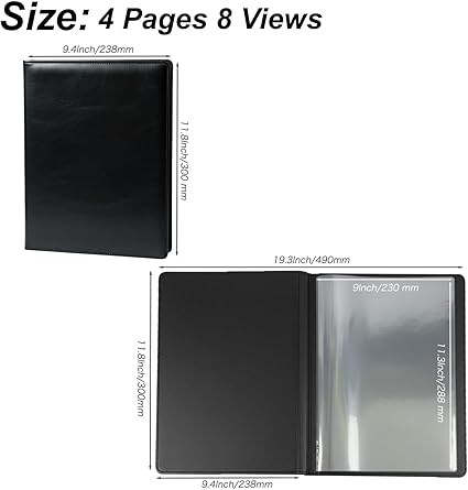 A4 Menu Folder, suitable for displaying menus, wine lists, sheet music, presentations, or important documents. Perfect for restaurants, cafes, bars, offices, and events.