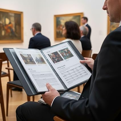 A4 Menu Folder, suitable for displaying menus, wine lists, sheet music, presentations, or important documents. Perfect for restaurants, cafes, bars, offices, and events.