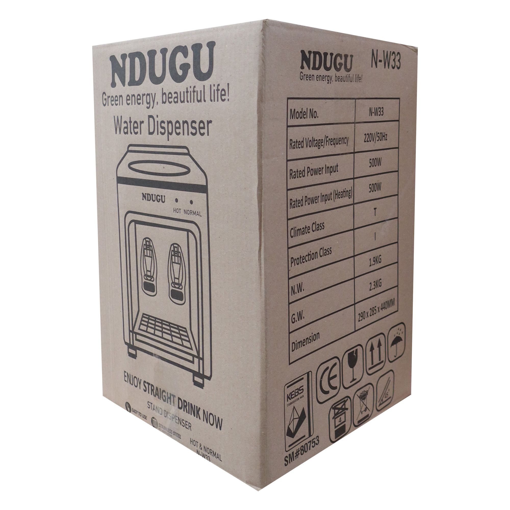 NDUGU W33 Water Dispenser Mini Desktop table top Water Dispenser for Home, Office, and Dormitory Use. Quick Heating,