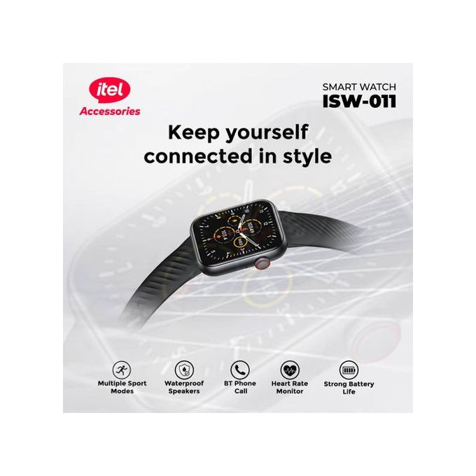 ( New Arrival ) Brand New Itel ISW-011 Bluetooth Call Waterproof Smart Watch Heart Rate/Blood Pressure/Blood Oxyge Monitor Smart Bracelet Wristband Fitness Tracker Men/Women Smart Watch