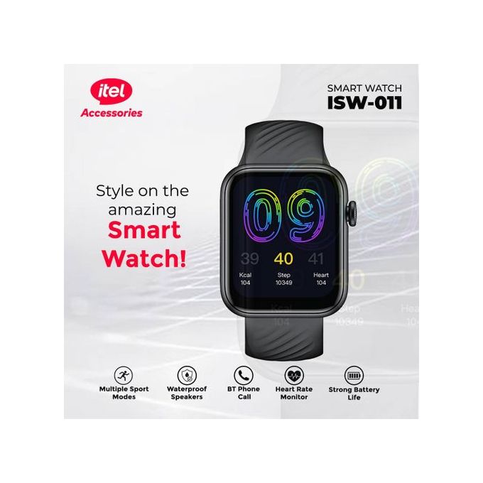 ( New Arrival ) Brand New Itel ISW-011 Bluetooth Call Waterproof Smart Watch Heart Rate/Blood Pressure/Blood Oxyge Monitor Smart Bracelet Wristband Fitness Tracker Men/Women Smart Watch