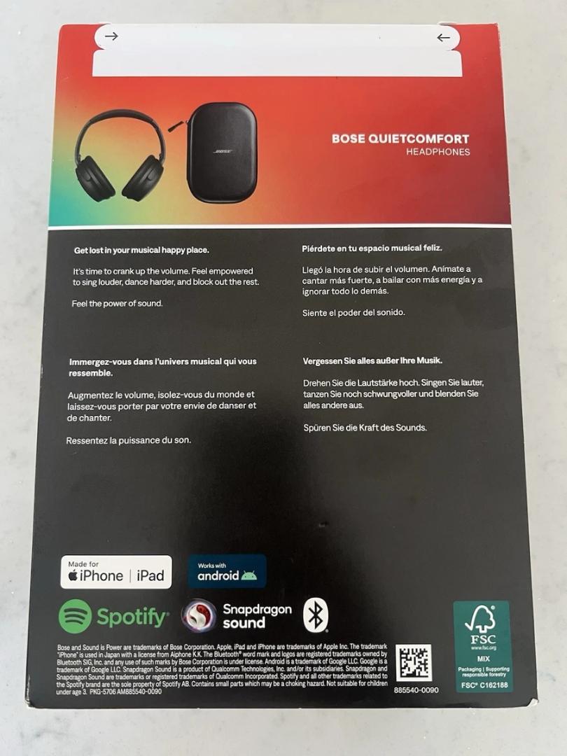 Bose Quite comfort wireless headphones -Noise canceling