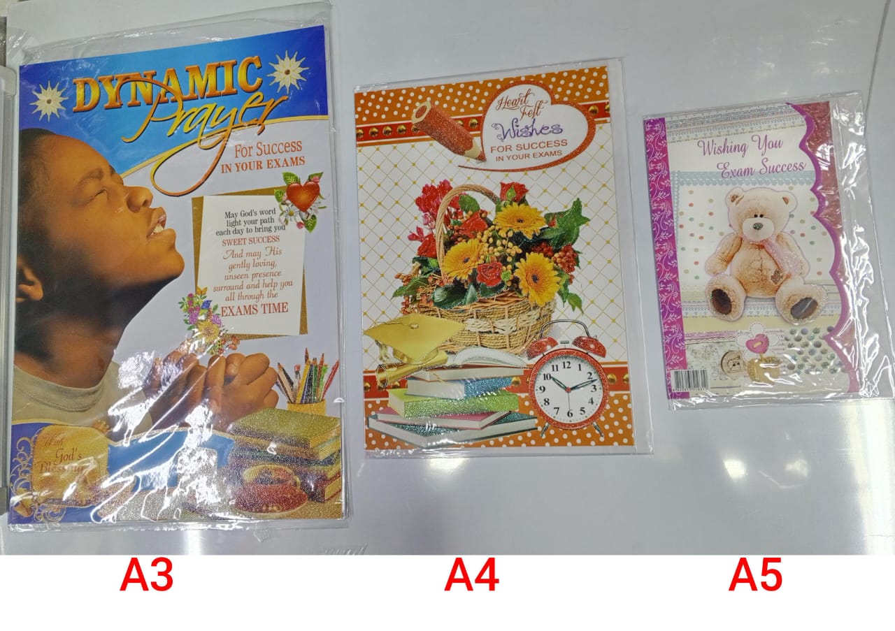 Success Cards
Celebrate every achievement in style! Our premium A3, A4, and A5 success cards are designed with vibrant colors, inspiring messages, and elegant finishes — perfect for congratulating som