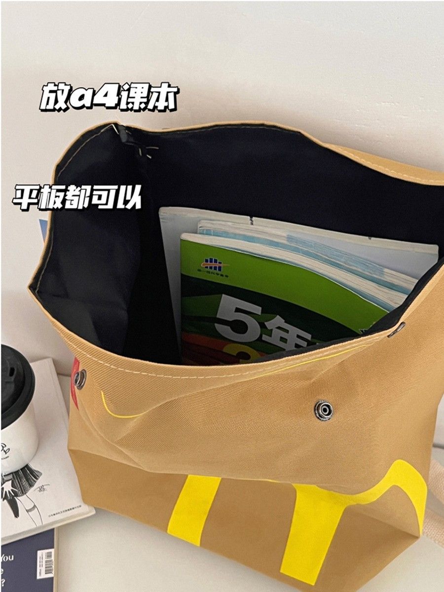 Large Size New Arrival Ins Popular McDonald's large capacity backpack, casual backpack, hamburger paper bag, student bag Classroom bag Travelling bag Fitness bag Yoga bag