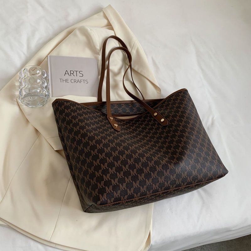 Large Bag New Trendy Light Luxury Women's Bag Shoulder Bag Handbag Large Capacity Commuter Versatile Handheld Tote bag Sales PU Bags Gifts