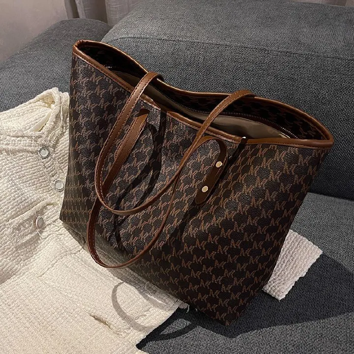 Large Bag New Trendy Light Luxury Women's Bag Shoulder Bag Handbag Large Capacity Commuter Versatile Handheld Tote bag Sales PU Bags Gifts