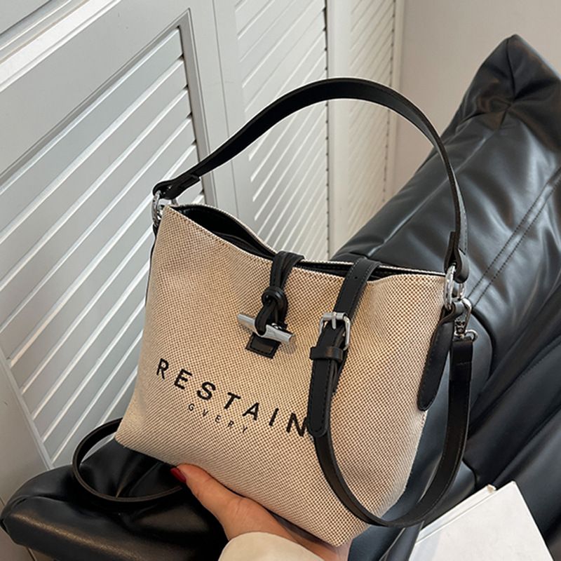 Advanced Texture Handbag Women Bag New Popular Canvas Crossbody Bag Niche Design Tote Bag White Gifts Sales(not advertised pics in the end)