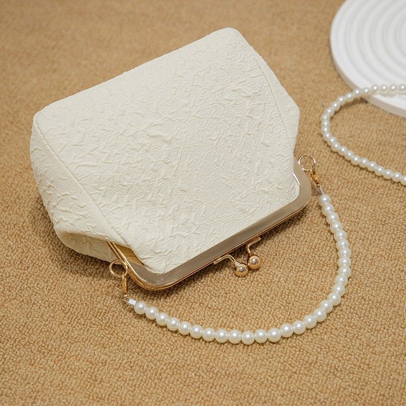 Pearl Bag New Handheld Shell Bag New Chinese Style Bag Beaded Fashion Cross Shoulder Women's Bag