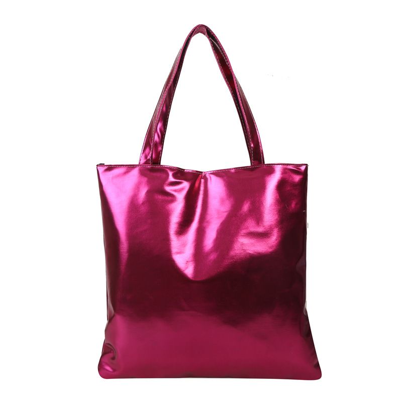 Laser bag, candy colored bag, women's handbag, college student's class, commuting tote bag, fashionable shopping bag, large capacity