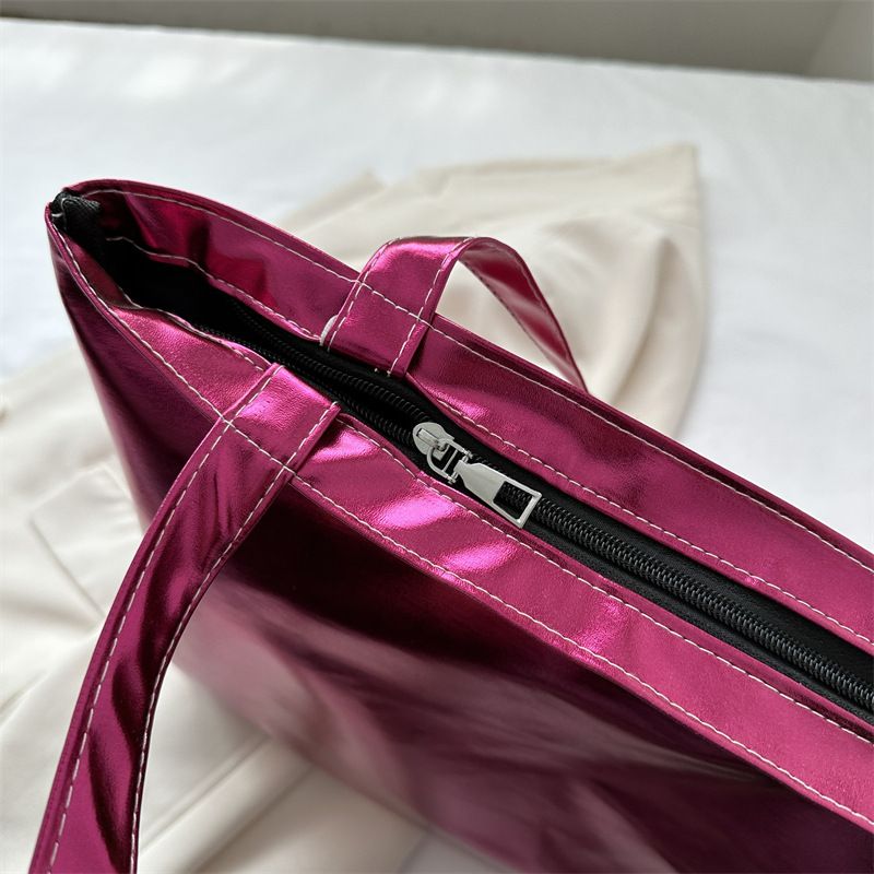 Laser bag, candy colored bag, women's handbag, college student's class, commuting tote bag, fashionable shopping bag, large capacity