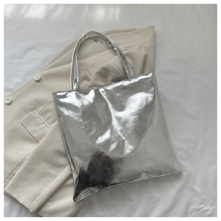 Laser bag, candy colored bag, women's handbag, college student's class, commuting tote bag, fashionable shopping bag, large capacity