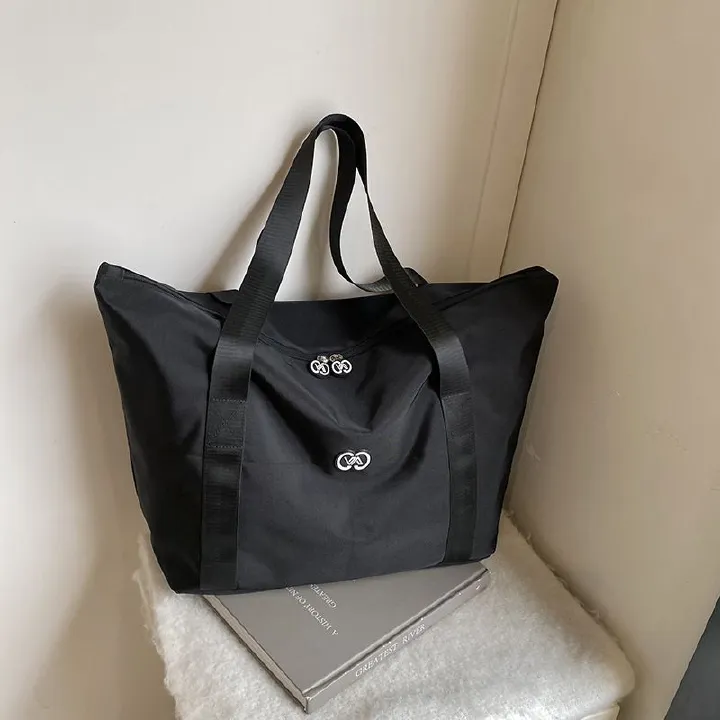 Large Capacity Casual Travel Handbag with Oxford Fabric, Lightweight and Durable Yoga Training Bag Attachable to Suitcase Handle for Business Trip Luggage‌