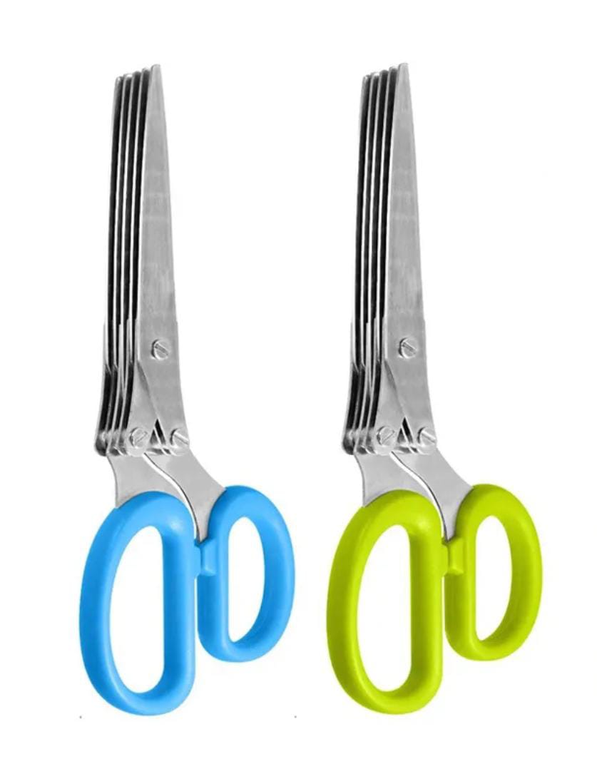 Multifunctional 5 Layer Herb Scissors