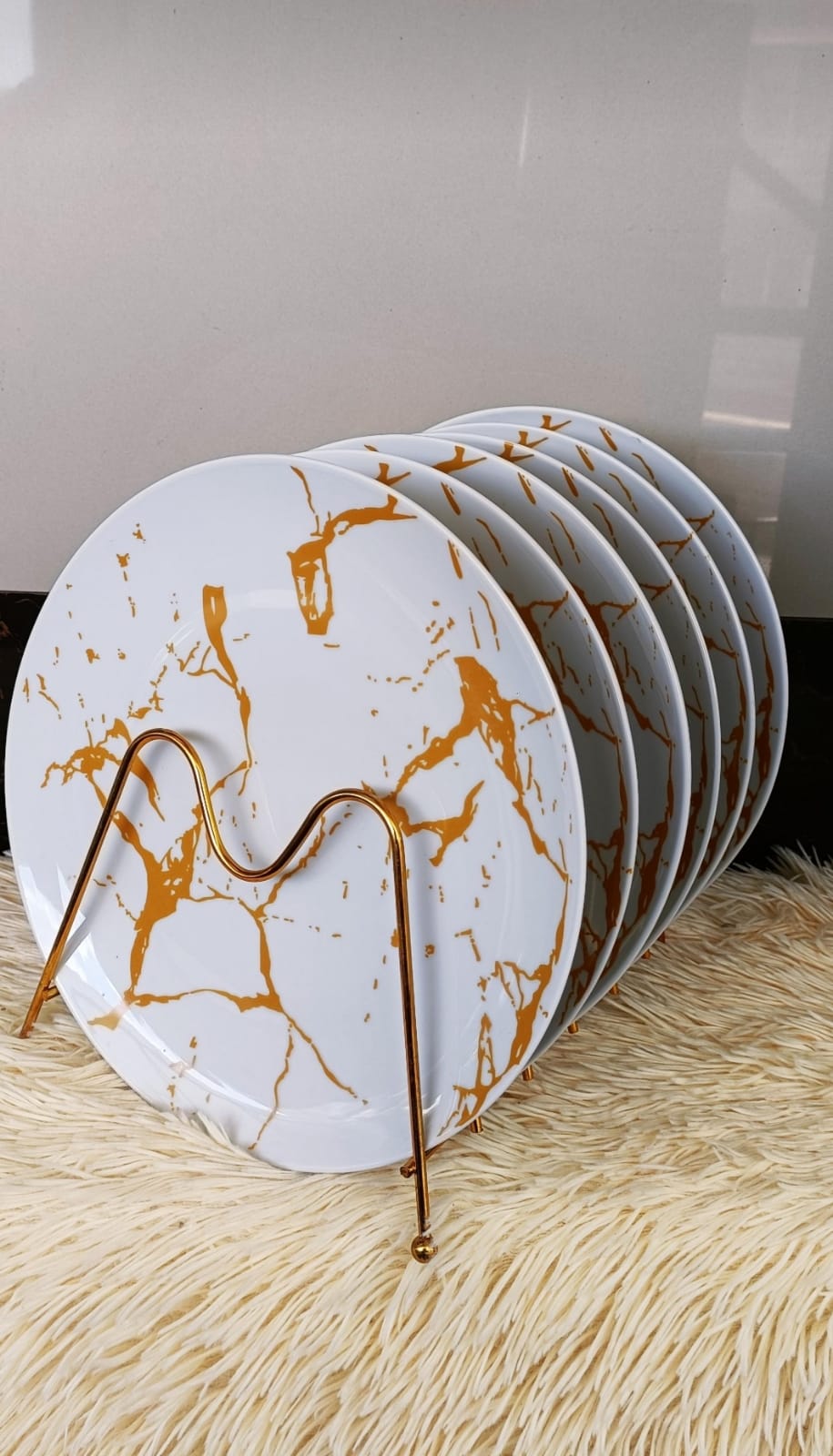 6 pcs ceramic plate,Easy to clean, Microwave safe, Perfect for gifting