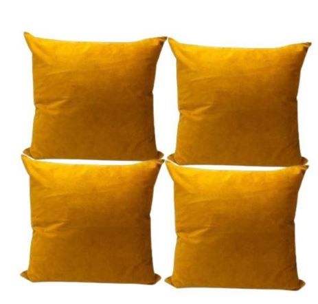 Set of 4 Mustard Throw pillow cases/Covers