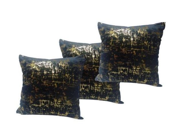 3pcs Black&Gold Decorative Throw pillow cases/covers