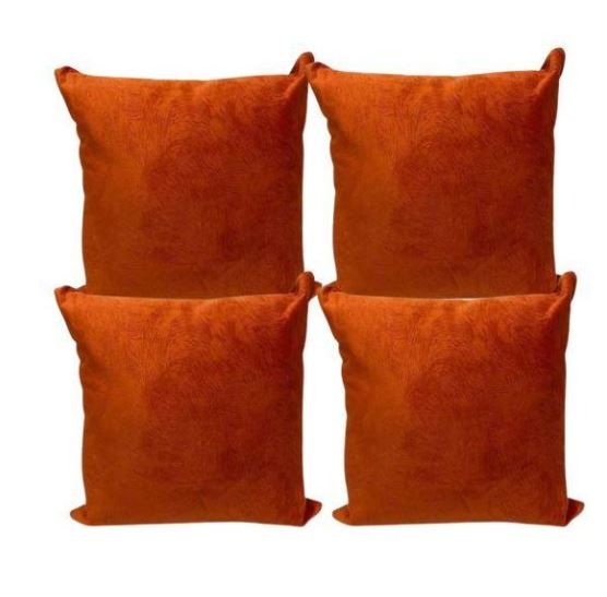 Set of 4 Orange DecorativeThrow Pillow Covers/Cases