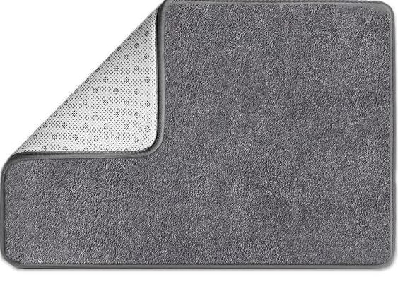 Anti-Skid Shaggy Mat/Rugs Bathroom/Door mat, indoor/outdoor grey